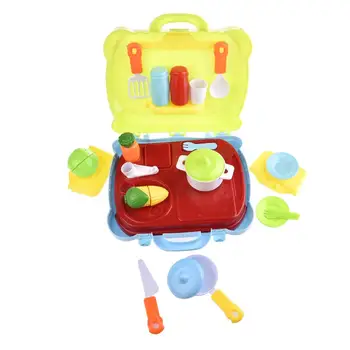 

Kitchen Toys Fruit Cutting Cookers Medical Toys Set with Portable Gift Box for Children Early Development and Playing