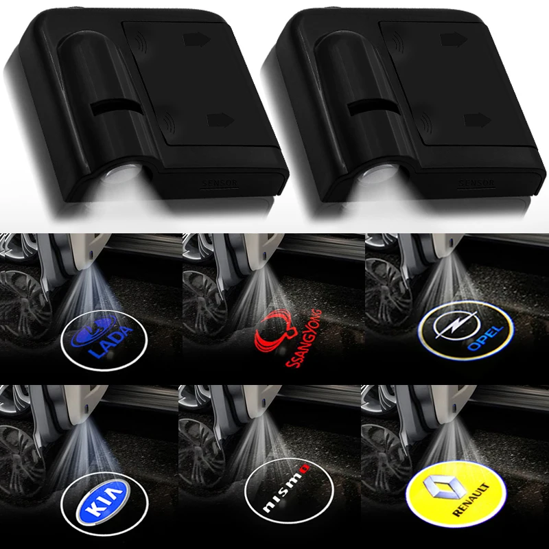 

2pcs Car LED Door Welcome Light for Mercedes-Benzs W203 C Clas SLK W209 2003~2007 2008 R171 R199 W240 Auto Badge Lamp Light