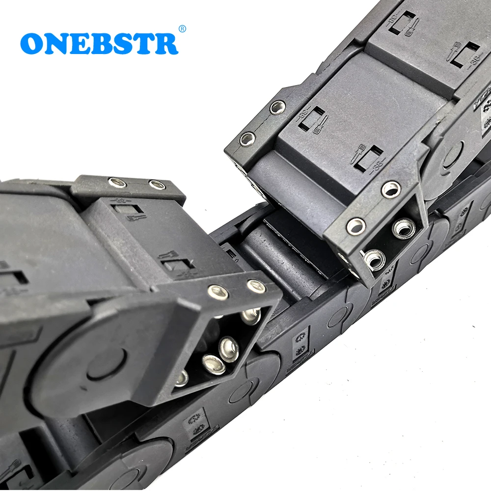 트랜스미싱 체인 와이어 캐리어 케이블 1 미터 20x38mm, CNC 라우터 공작 기계 양쪽에서 열림, 무료 배송