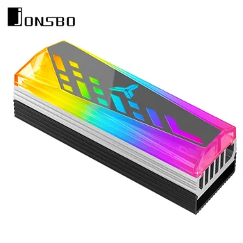 

JONSBO M.2 2280 SSD Heatsink Addressable RGB Aluminum Alloy Heat Sink Cooler with Thermal Pads for NGFF M2 Solid State Drive