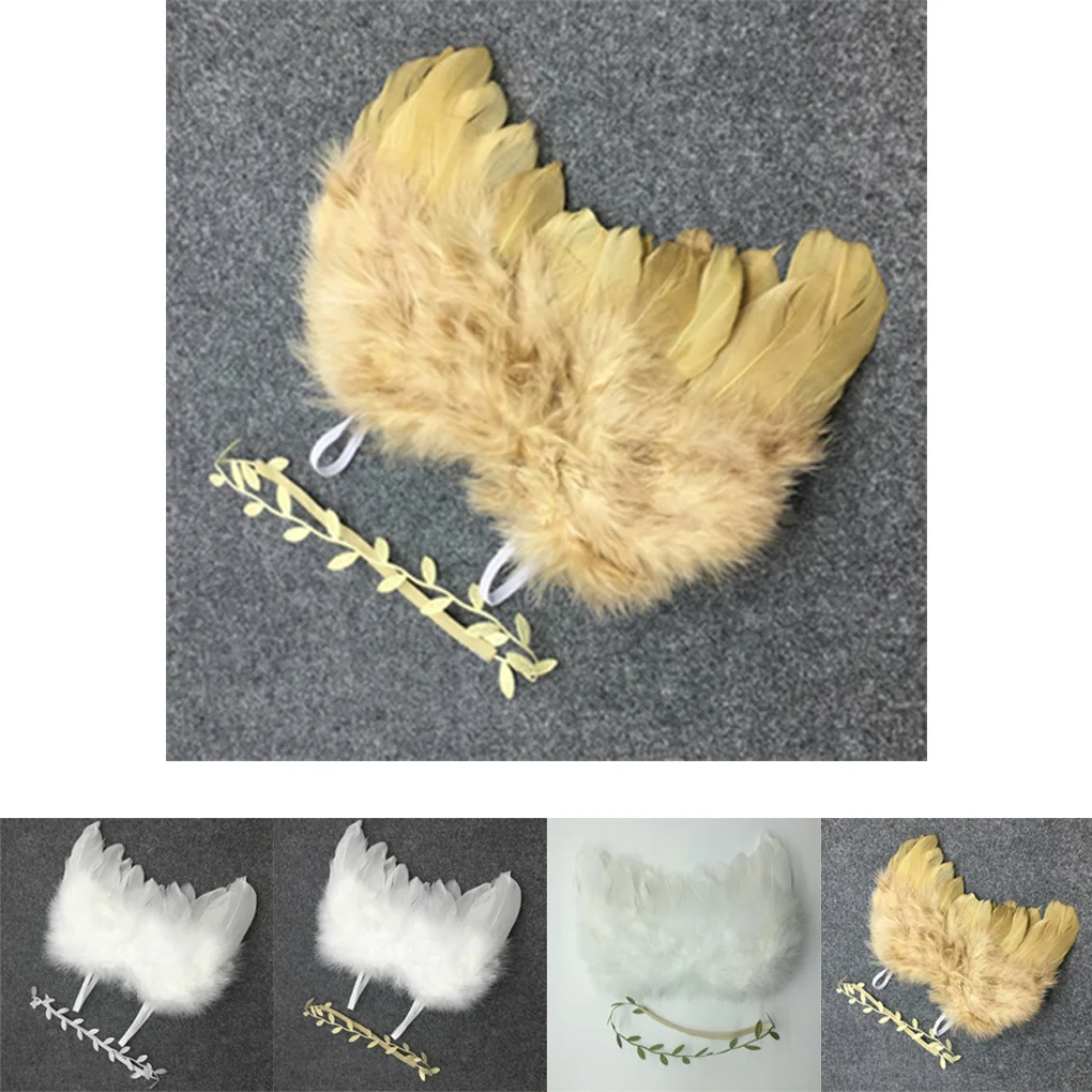 Реквизит для фотосъемки новорожденных белое перо крыло Ангела Детские фото