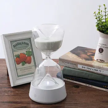 

NEWKBO Hourglass Night Light Romantic Bedside Lamp with 15 Minute Sand Hourglass Timer and 4 Colors Changing Light For Yoga