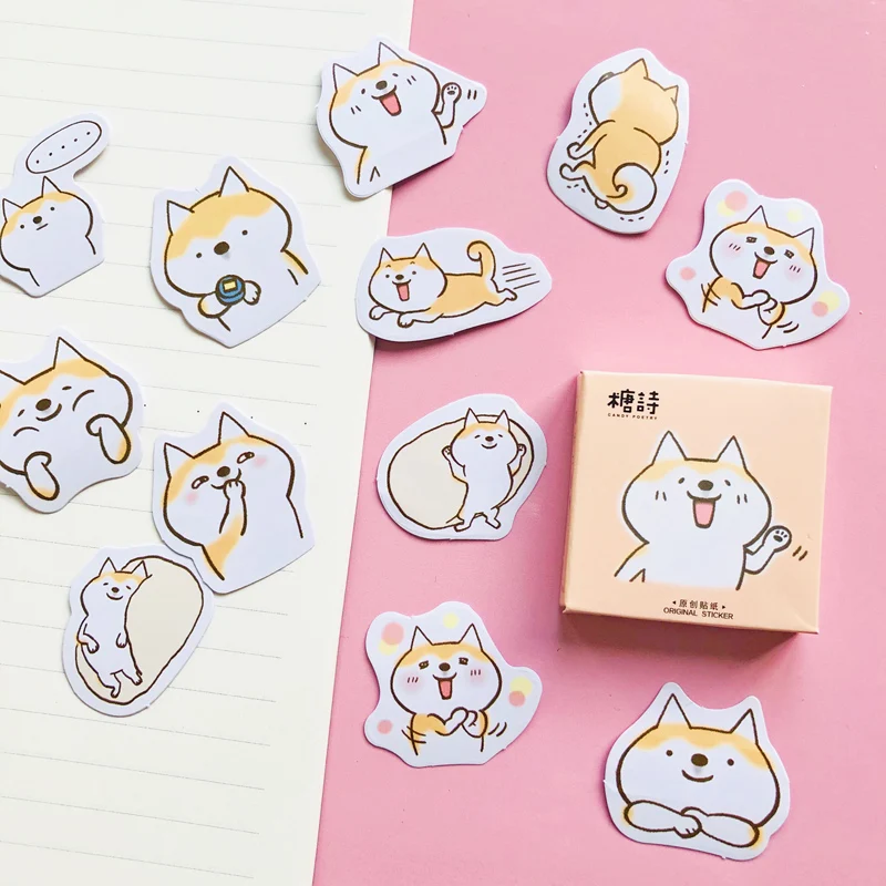 45 шт./кор. Kawaii Косплей Shiba «Лисья Секретная служба»(Inu собака DIY декоративные наклейки для телефона для бутылок украшения