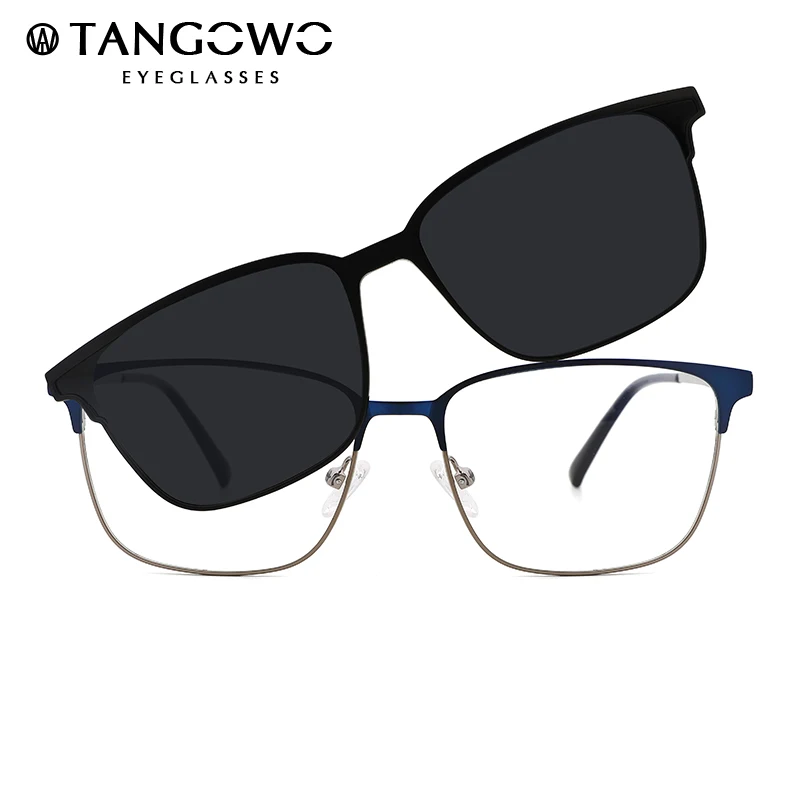 

TANGOWO Man Woman Magnet Sunglasses Metal Polarized Optical Spectacle Frame Fashion Vintage Myopia Prescription Glasses DP33110