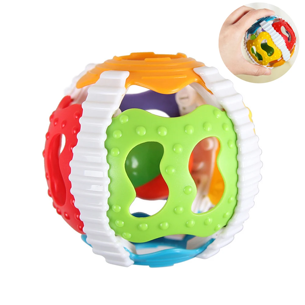 Funny Baby Toys Loud Newborn Infant Early Learning Bell Soft Plastic 6 Color Hand Ball Rattle Educational Toy #50 | Игрушки и хобби