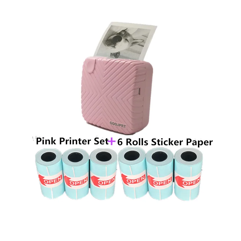 Pink Standard New Arrival P6 mini thermal bluetooth photo printer for mobile phones