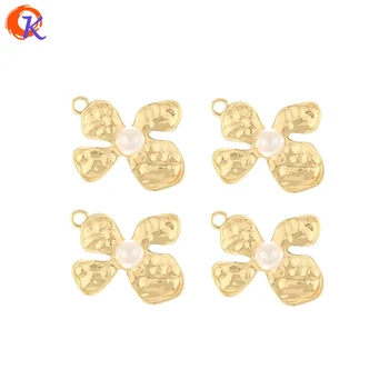 

Cordial Design 100Pcs 16*21MM Jewelry Accessories/DIY Earring Findings/Pendant/Imitation Pearl/Flower Shape/Hand Made/Charms