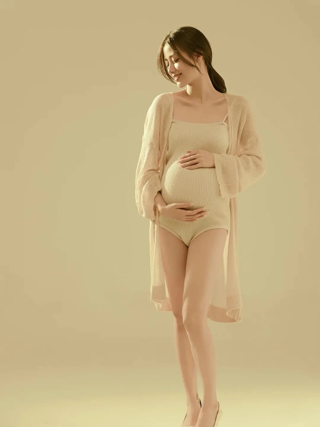 Knit Maternity Photography Coat Jumpsuit For Baby Shower Sexy Pr