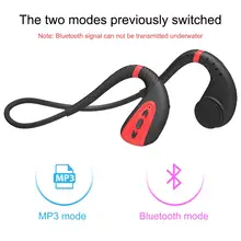 Костная проводимость беспроводной Bluetooth 5,0 гарнитура открытый IPX8 водонепроницаемый Спорт Бег стерео наушники с микрофоном гарнитура громкой связи
