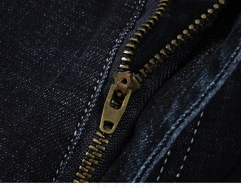 Джинсы kstun для мужчин, известный бренд, черные джинсы, зимние Стрейчевые деловые повседневные мужские прямые классические брюки, высокое качество, большой размер