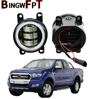 

2pcs Car Accessories 4000LM LED Lamp Fog Light + Angel Eye DRL Daytime Running Light 12V For Ford Ranger 2005-2015