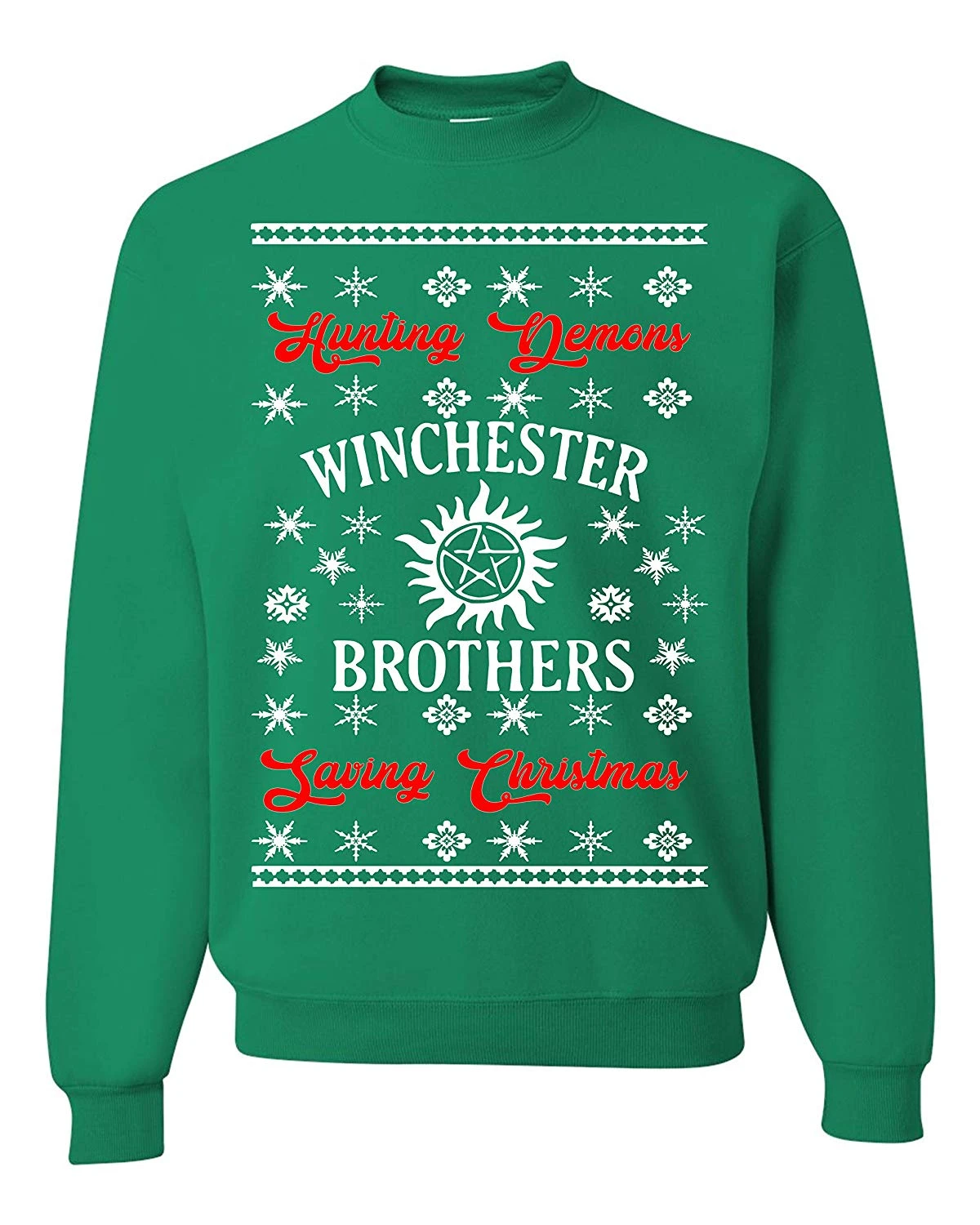 Hermanos Winchester feo suéter de Navidad sudadera Unisex verde irlandés nuevo hombres mujeres Sudadera con capucha|Sudaderas capucha y sudaderas| - AliExpress