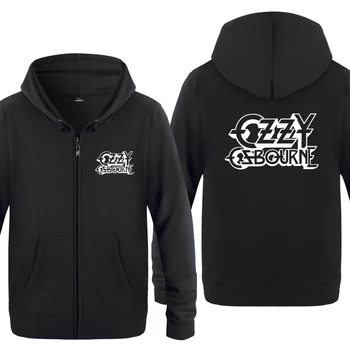 

Ozzy Rock Music Sweatshirts Men 2018 Mens Zipper Hooded Fleece Hoodies Cardigans