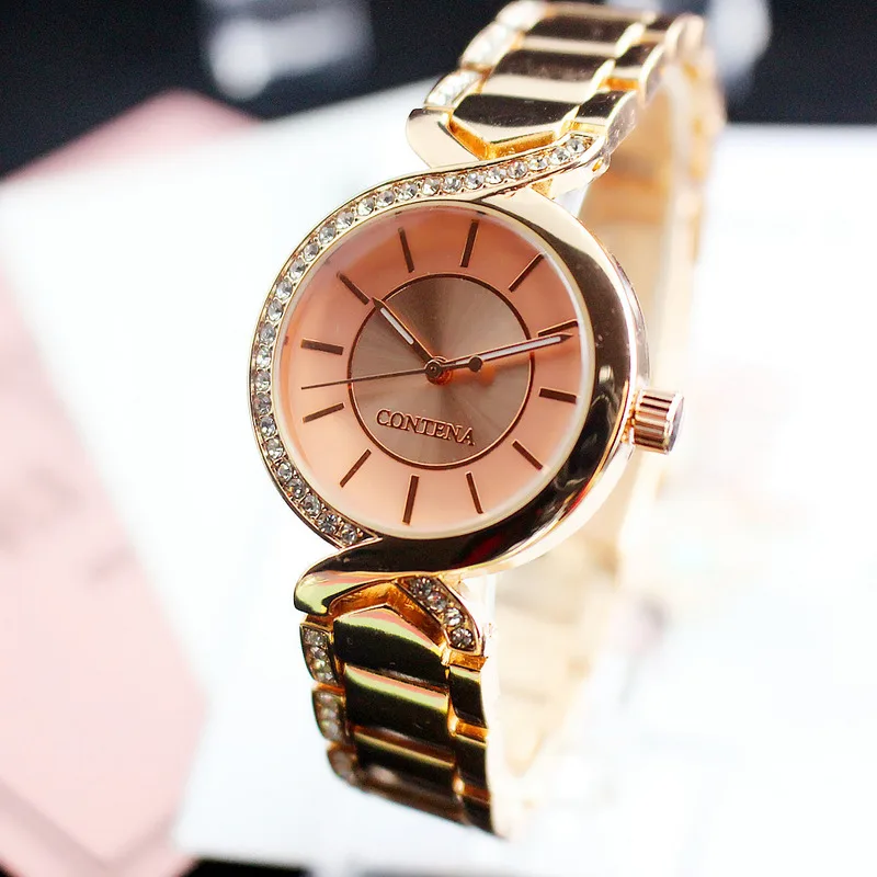Tanie CONTENA moda luksusowe kobiety zegarek kwarcowy relogios zegarki reloj mujer
