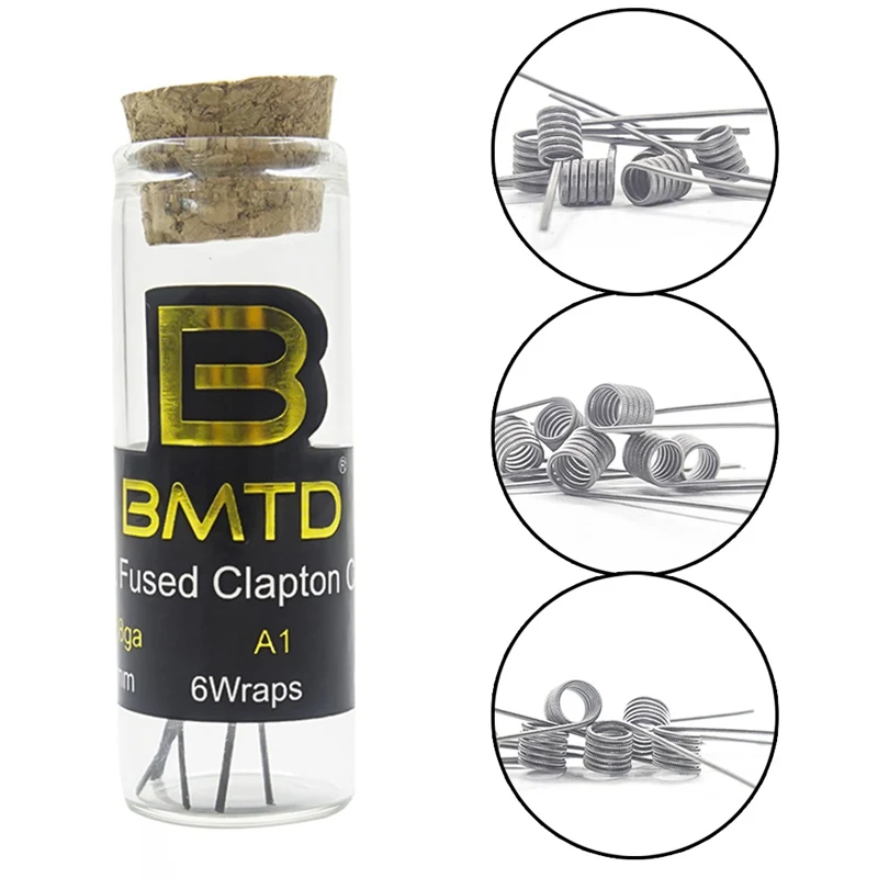 BMTD MTL Clapton Fused Coil A1 готовые катушки для DIY Vaper RDA RTA танк Атомайзеры Высокая