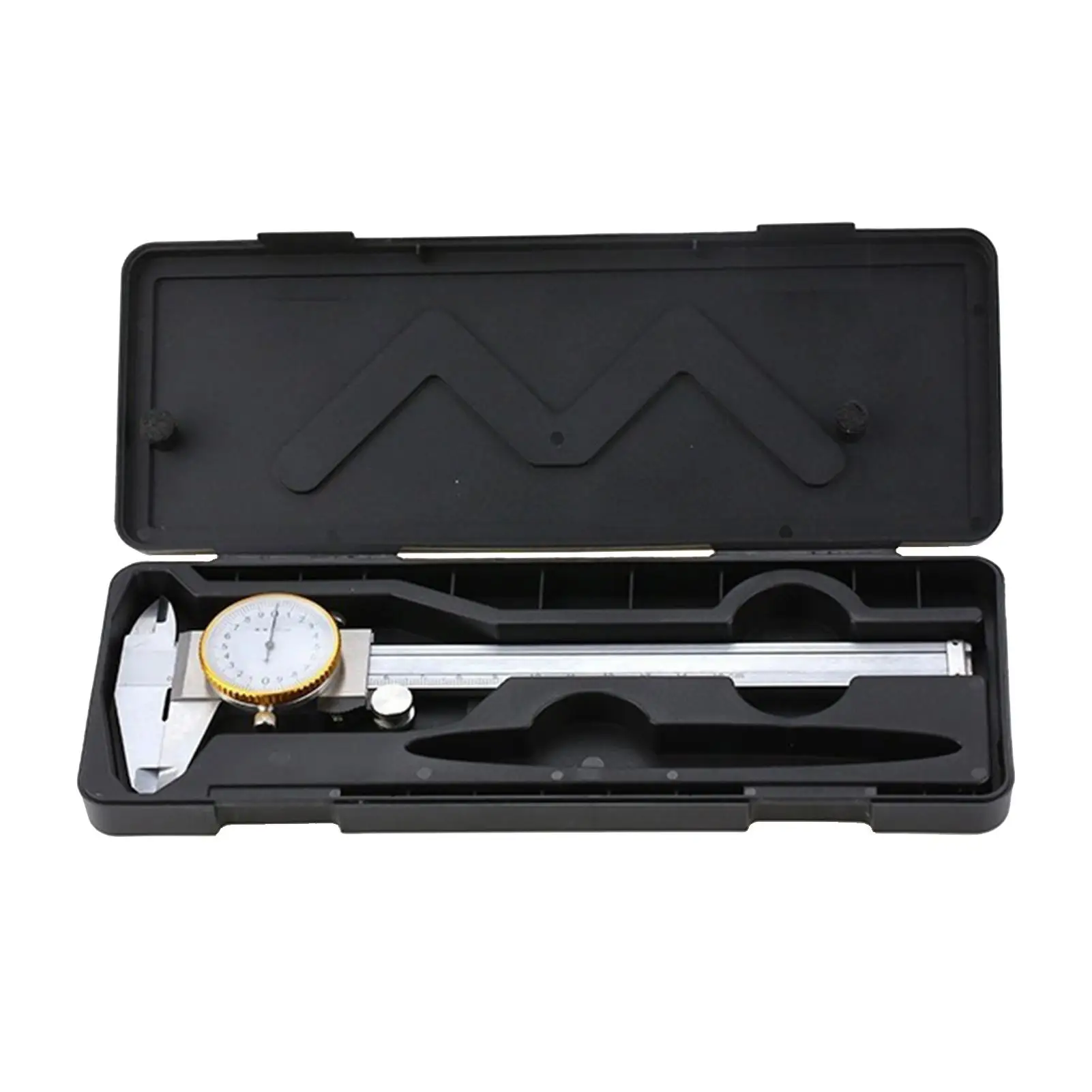 

0-150/200mm Carbon Steel Shockproof Metric Thicken Dial Caliper Measuring Tool