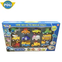 Оригинальный ROBOCAR POLI 12/шт. Фигурки экшн-игрушек, модель полицейской машины для детей, подарок на день рождения