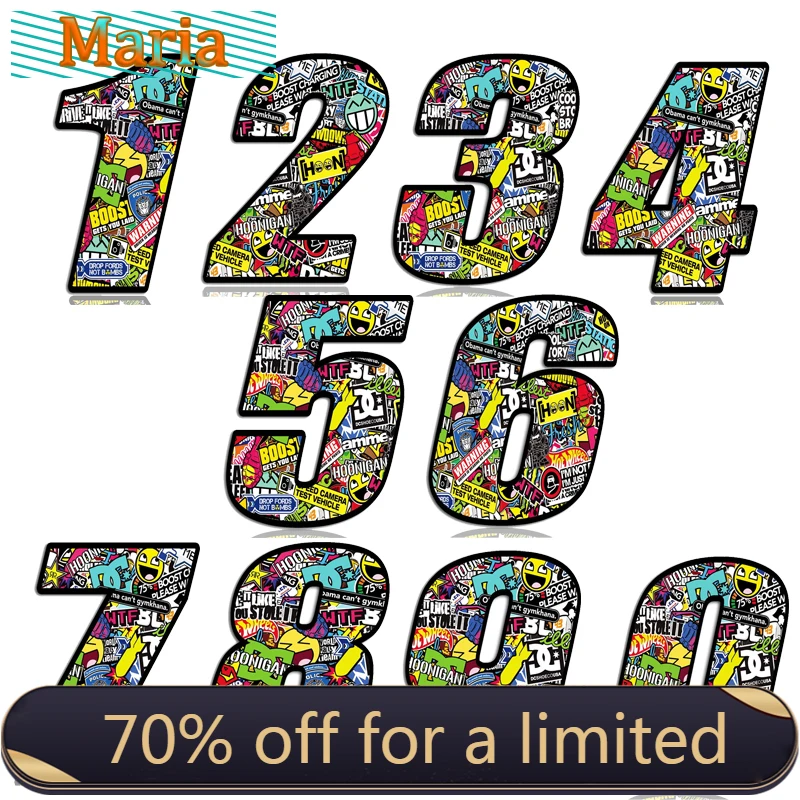 Pegatina de vinilo de calavera Punk para coche, calcomanía de bomba Digital para motocicleta todoterreno, deporte, inicio de carreras, JDM, A4, Q3, decoración automática