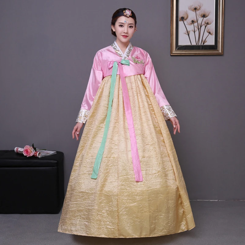Женский костюм ханбок на свадьбу KoreanTraditional корейский национальный танцевальный