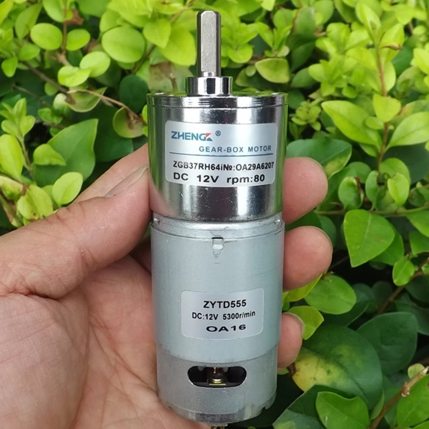 555 DC мотор 12V Мини передача двигатель металлический редуктор низкая скорость