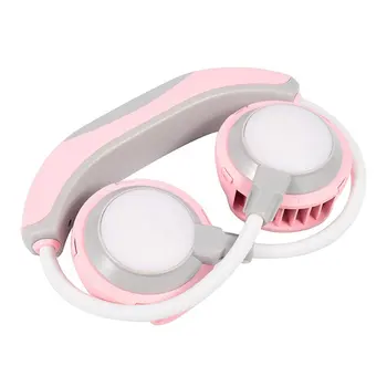 

Portable USB LED Adjustable Angle FanMulti-function Mini Rechargeable Neck Hung Headset ooler Lazy Hanging Neck Cooling Fan
