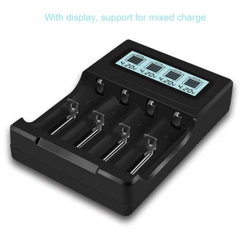 

USB Travel Home Smart LCD Display Portable Battery Charger Short Circuit Protection Fast Electronic Office For AA C D Size