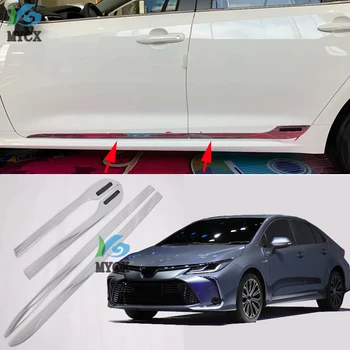 

Chrome Molding Door Body Strips For Toyota Sedan Corolla E210 Carbon Fiber Texture 2019 2020 Accessories Trim Covers Car styling