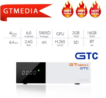 

Freesat GTC 4K Android TV Box Receptor DVB-C DVB-S2 DVB-T2 isdbt Bluetooth Satellite Receiver support Cccam IPTV m3u TV Box