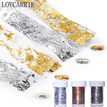 

1 Roll Net Line Nail Stickers for Nails Gold Silver Mesh Nail Art Sticker Transfer Foil Paper Decals for 3D Nail Art Decorations