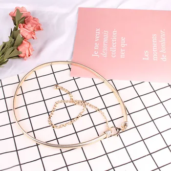 

Golden Metal Female Belt Fashion Snake Bone Chain Waist Chain New Trend Waist Rope Cool match