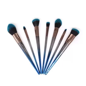 

Fashion Girl Single Product 7pcs Cosmetic Makeup Brush Gray Blue Gradient Makeup Brush Set Blusher Eye Shadow Brushes Set Kit