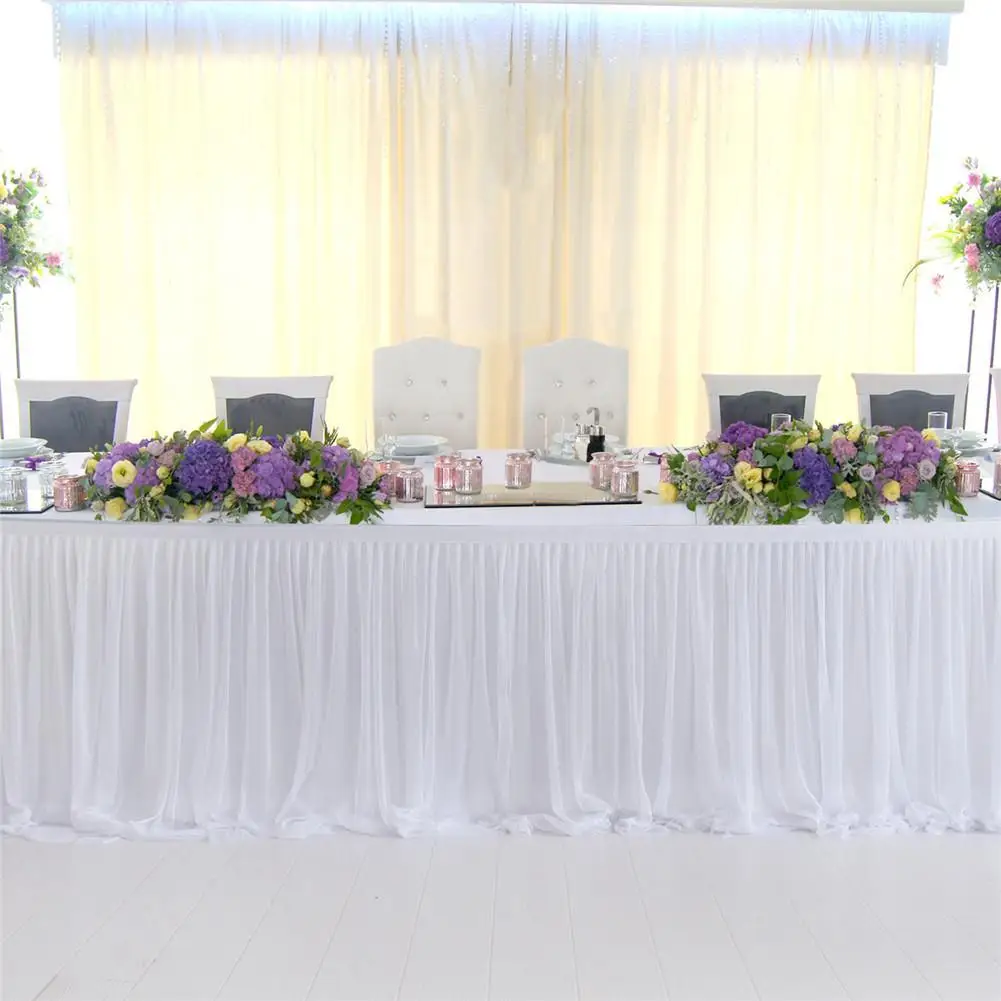 Stripe Style Table Skirt Cover Tableware Cloth Rectangle Table Baby Showers Birthday Party Wedding Decor Skirt Tablecloth