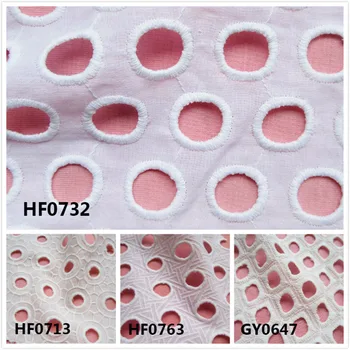 

Fashion African Cotton Embroidery Lace Fabric Classic Big Hole beautiful fabric Baby Children's Girl Breathable Cloth Tissue