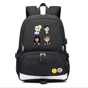 

Riverdale usb charging Backpack South Side Serpents School Bag Chock lit Shoppe canvas shoulder bags Laptop travel bag rucksack
