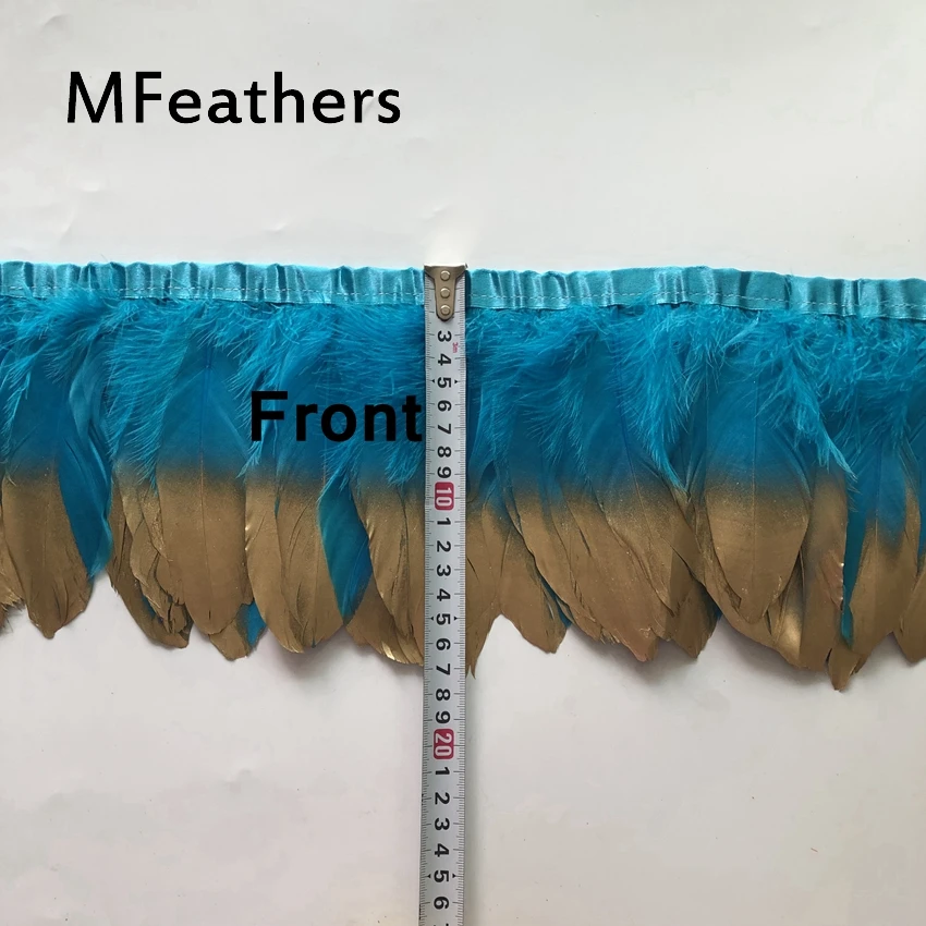 MFeathers золотой спрей гусиное перо кружево 15 20 см/6 8 дюймов оранжевый + Золотой