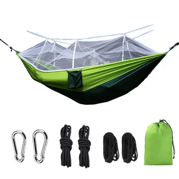 

Portable Hammock with Mosquito Net Durable for Outdoor Camping Traveling Beach &T8