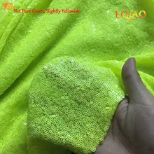45*120 см Высококачественная блестящая вышитая сетчатая кружевная ткань с блестками неоновая зеленая блестящая ткань для одежды платья свадебные украшения