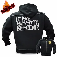 Мутант зима фитнес мужские спортивные толстовки Толстовка для бодибилдинга на молнии Повседневная Толстовка мужская приталенная куртка с капюшоном