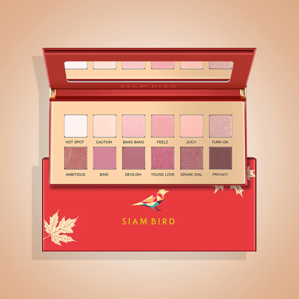 

Siambird Eyeshadow 12 colors Palette 2019 new Makeup Matte Waterproof Make up eye shadow Glitter with mirror gift for girlfriend