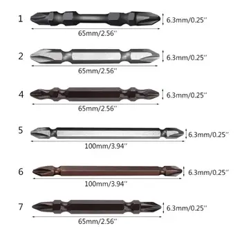 

10pcs Double End Screwdriver Bits Phillips Slotted Antislip PH2 Electric Impact 35EC
