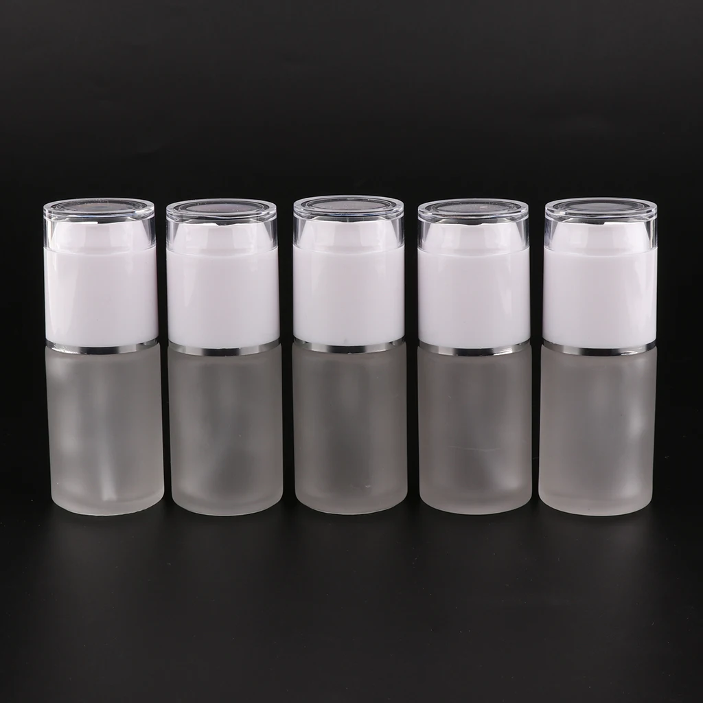 30ML Portable Refillable Glass Mist, Make Up Empty Spray Bottle, Cosmetic Container Dispenser (5 Pcs)