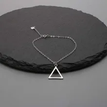 Yishi S925 стерлингового серебра геометрический треугольный браслет корейский стиль моды стиль личности простой браслет