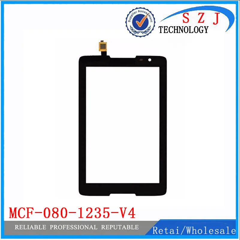 

New 8'' inch MCF-080-1235 for Lenovo MCF-080-1235-V4 / V2 front touch glass panel screen digitizer Free shipping
