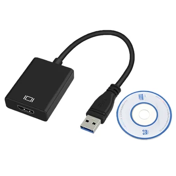 

USB to HDMI Adapter, USB 3.0 to HDMI,HD 1080P Video Adapter for Laptop HDTV TV, o Output for Multiple Monitors