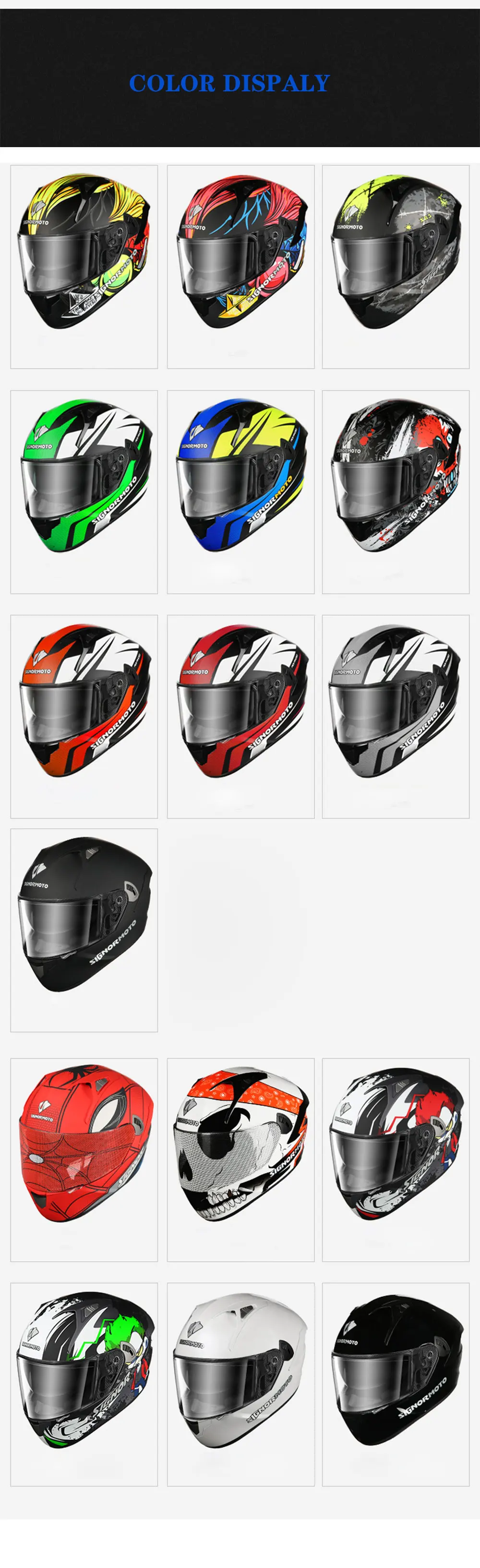 Полнолицевой мотоциклетный шлем с человеком-пауком DOT Casco Moto Racing внедорожный Кроссовый мотоциклетный шлем Casco винтажный шлем для мотокросса