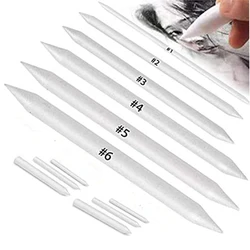 Haile – crayon à Double tête Durable, mélange de stups, croquis d'art, outils de dessin blanc, fournitures de papeterie scolaire, 3/6 pièces 