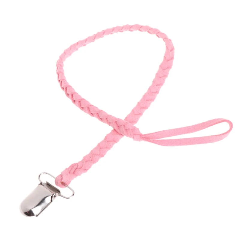 PK Baby Leather Pacifier Clips Soother Chain Dummy Clip Soother Nipple Leash Strap - Цвет: PK