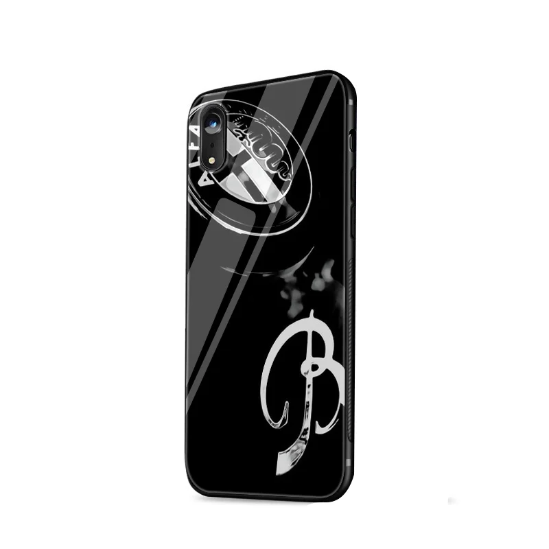 Стеклянный чехол для телефона из ТПУ для iPhone 6, 6s, 7, 8 Plus, X, XR, XS, Max, 5, 5S, SE, чехол с логотипом Alfa Romeo