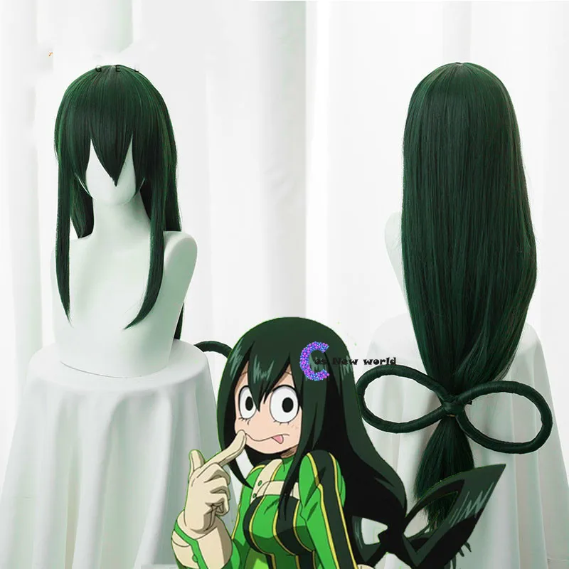2020 Coshome Boku No Hero Academia Asui Tsuyu Wig My Cosplay Costume Wigs 80cm Green Long Hair Free Wigcap |
