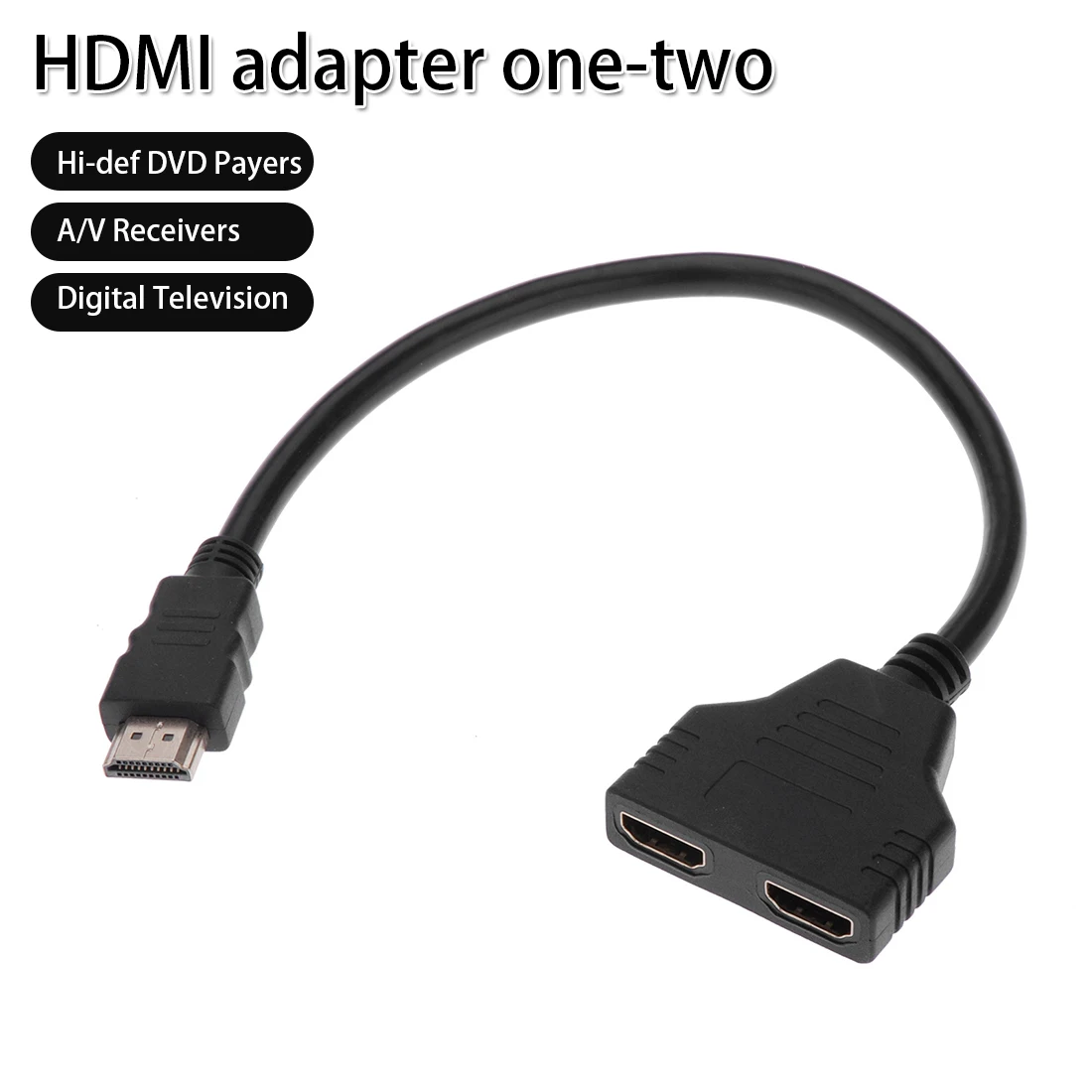 Кабель-разветвитель HDMI 1 Мужской Двойной адаптер в HD светодиодный ЖК-телевизор конвертер Del Divisore